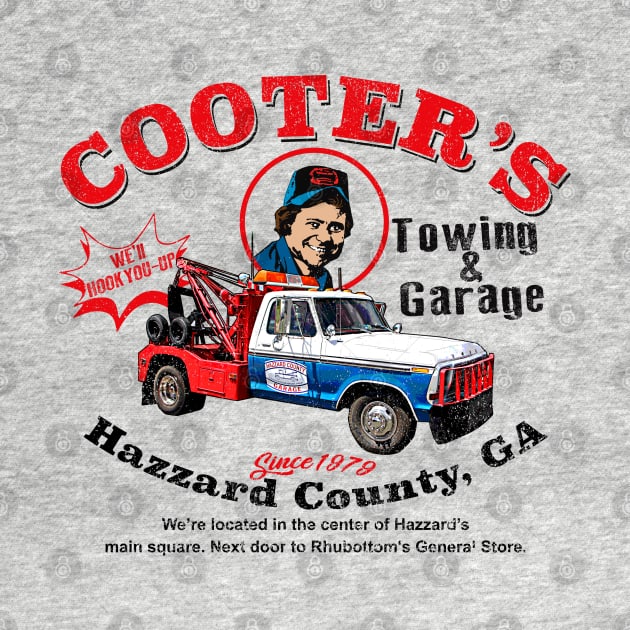 Cooter's Towing Worn Hazzard County by Alema Art